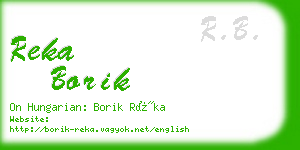 reka borik business card